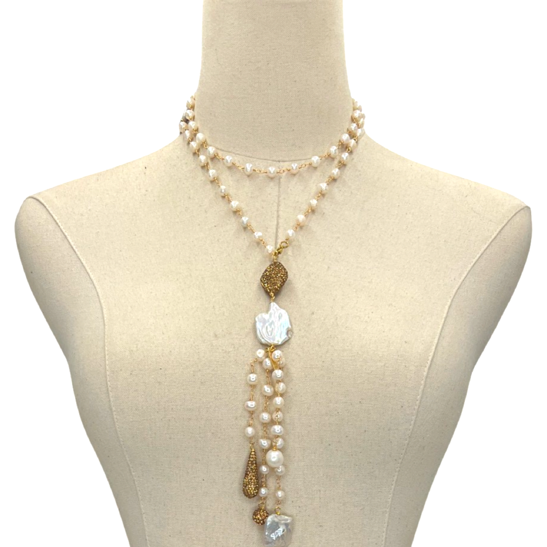 Persian Freshwater Pearl Necklace Necklaces Cerese D, Inc.   