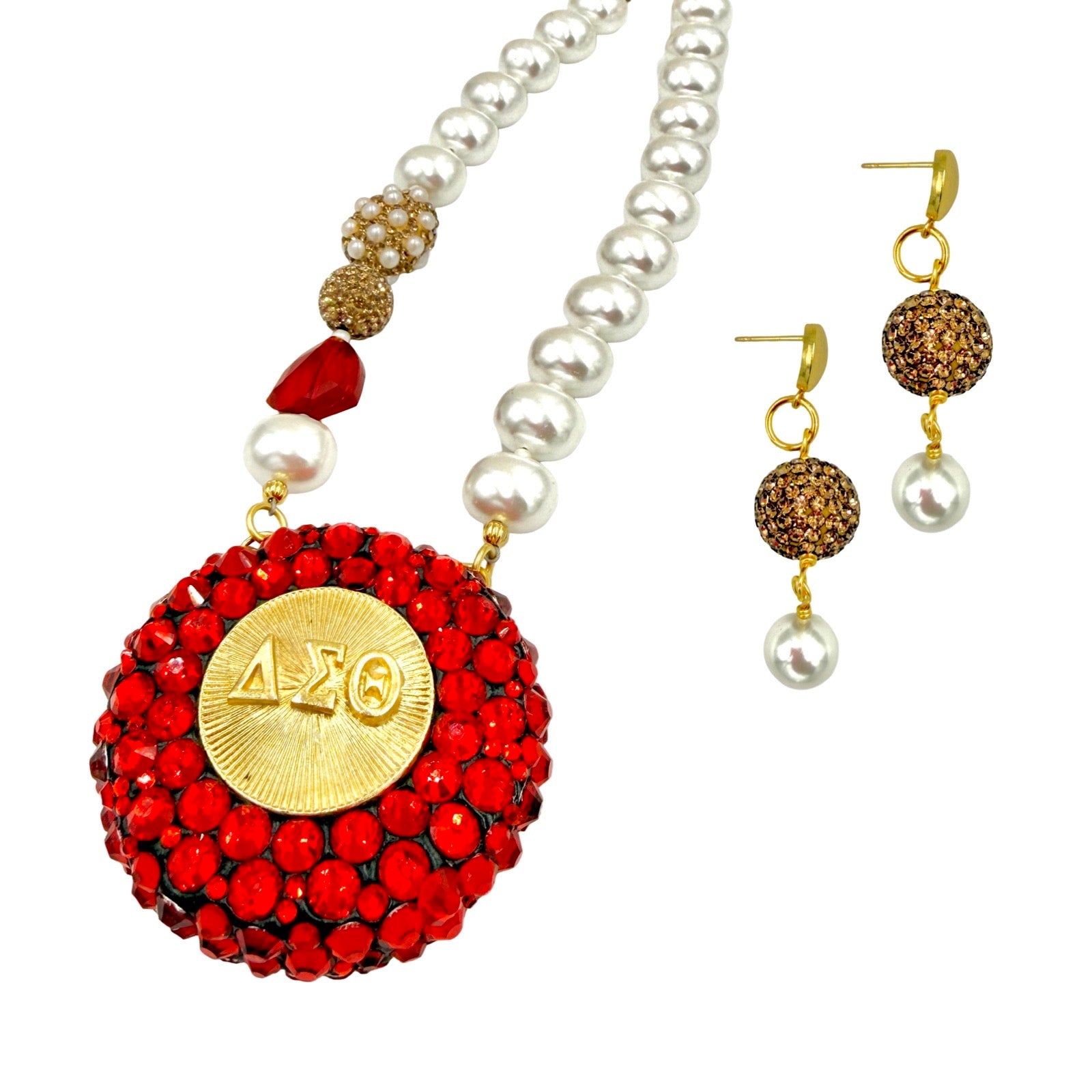 Delta Red Bling Time Necklace