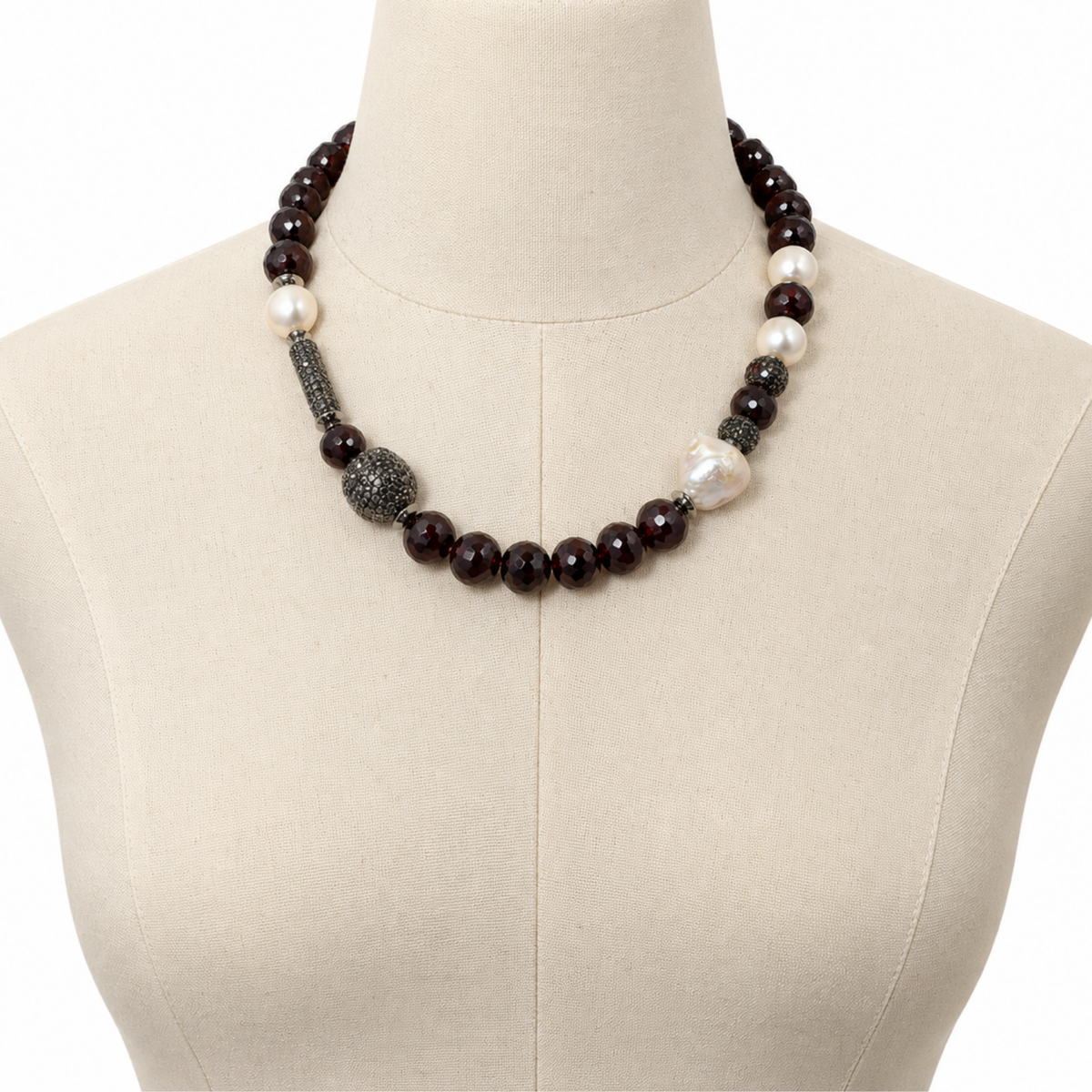 Garnet Deep Dark Necklace