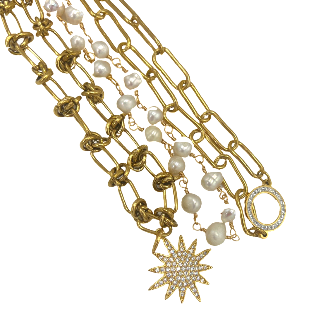 Havana Nights Champagne Necklace Necklaces Cerese D, Inc.   