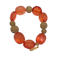 Beverly Red Angola Bracelet Bracelets Cerese D, Inc. Gold  