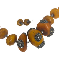 Amber Leopard Necklace OOAK Cerese D, Inc.   
