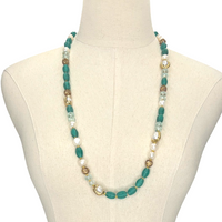 Aqua Rhalia Necklace OOAK Cerese D, Inc.   