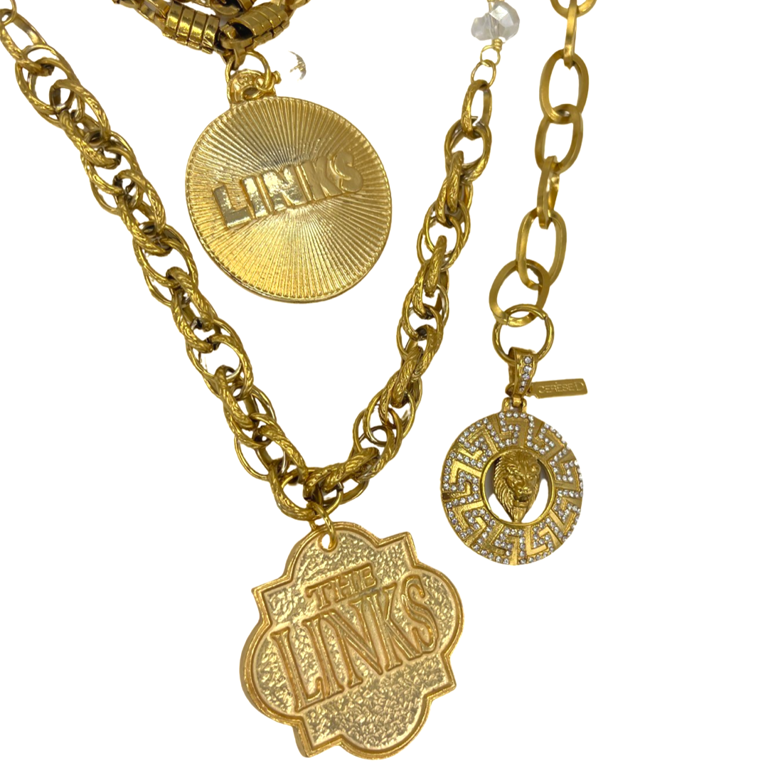 Links Bad Ass Necklace LINKS Necklaces Cerese D, Inc. Gold  