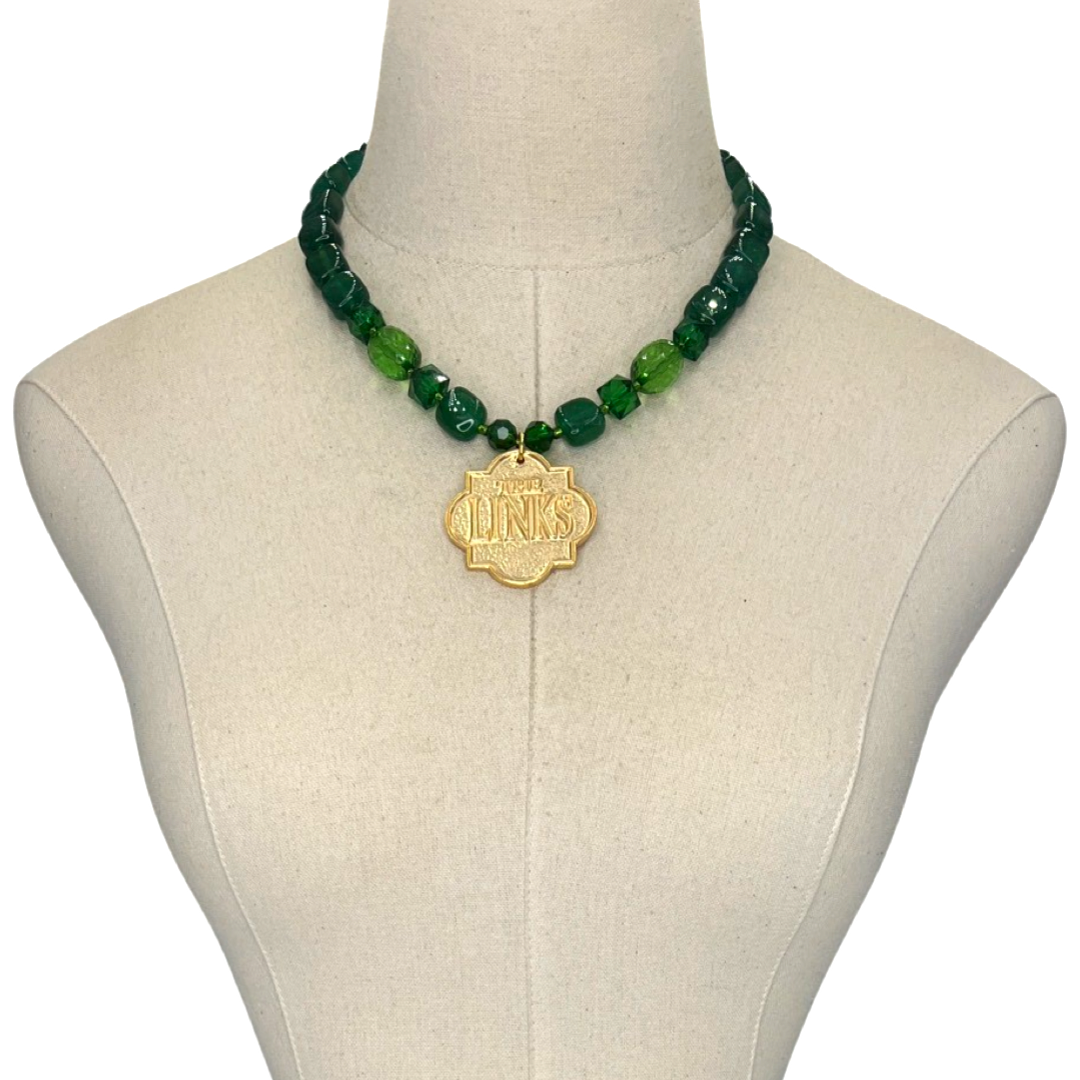 Links Green Hope Necklace LINKS Necklaces Cerese D, Inc. Gold  
