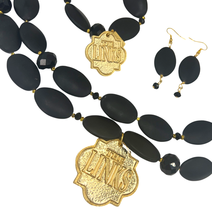 Links Noir Party Rock Necklace LINKS Necklaces Cerese D, Inc. Gold  