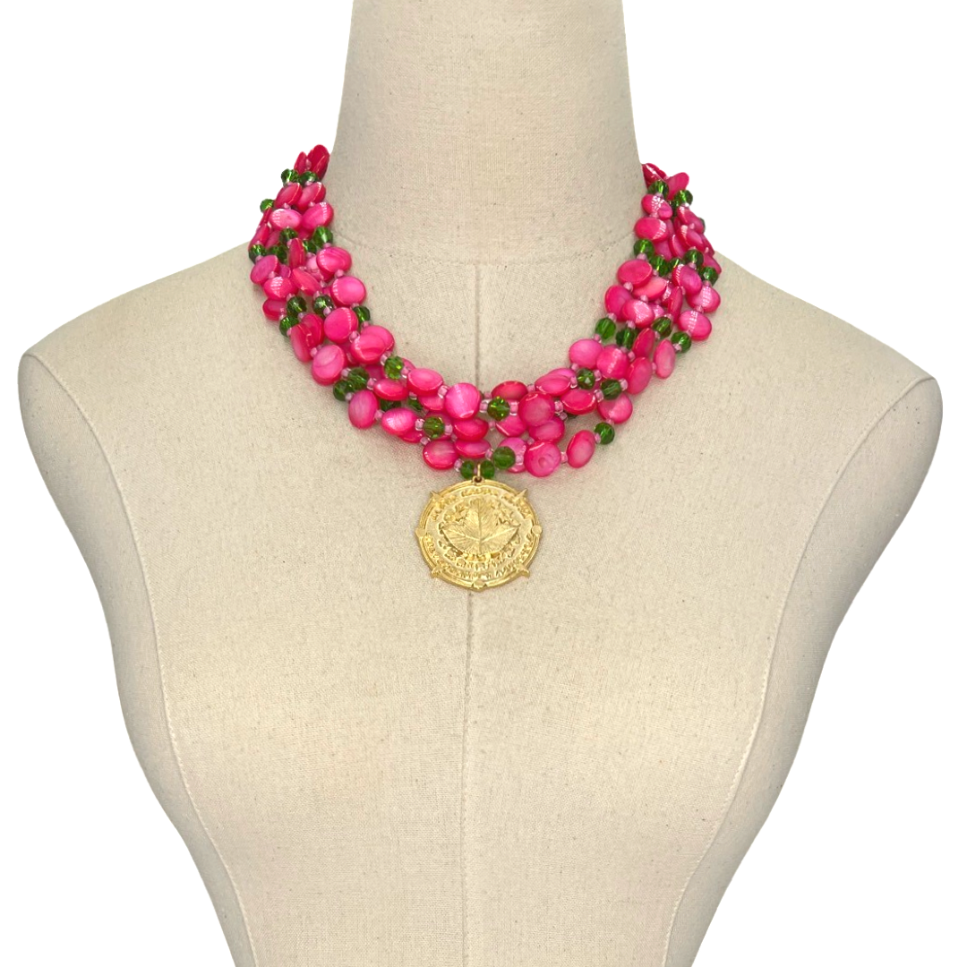 AKA Pink Pep Step Necklace AKA Necklaces Cerese D, Inc.   