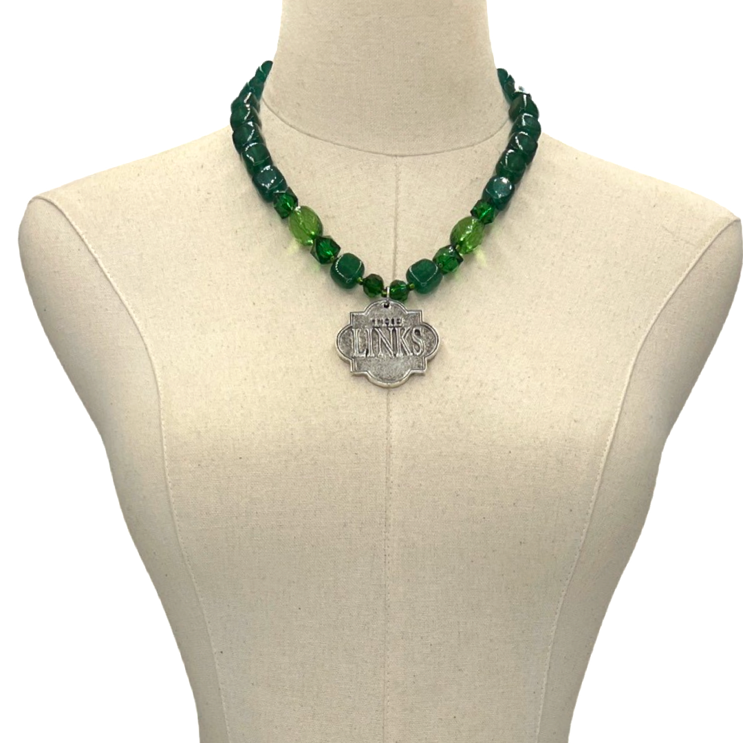 Links Green Hope Necklace LINKS Necklaces Cerese D, Inc. Silver  