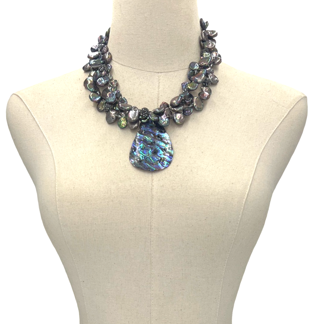 Civil Pearl Spark Necklace OOAK Cerese D, Inc.   