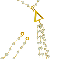 Delta Segovia Tassel Necklace DELTA Necklaces Cerese D, Inc. Gold  