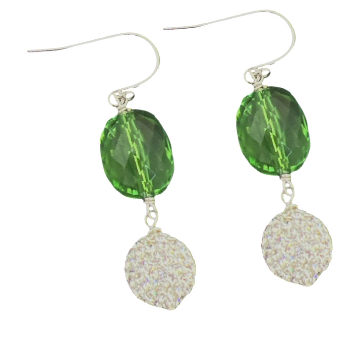 Links Green Just Right Earring LINKS Earrings Cerese D, Inc. Silver  
