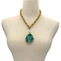 Links Green 46th Street Necklace LINKS Necklaces Cerese D, Inc.   