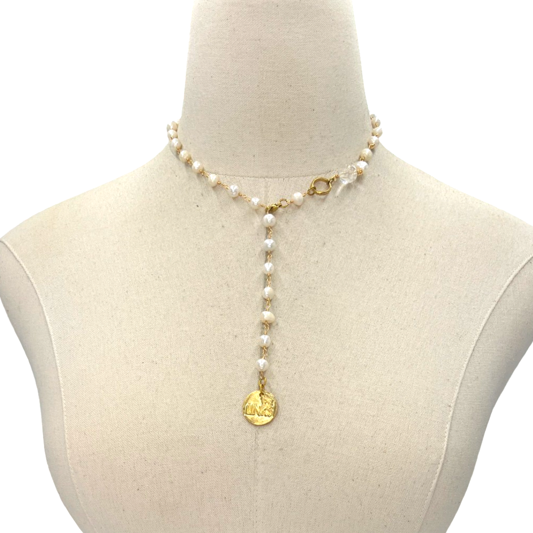 LINKS Madrid Pearl Necklace LINKS Necklaces Cerese D, Inc.   