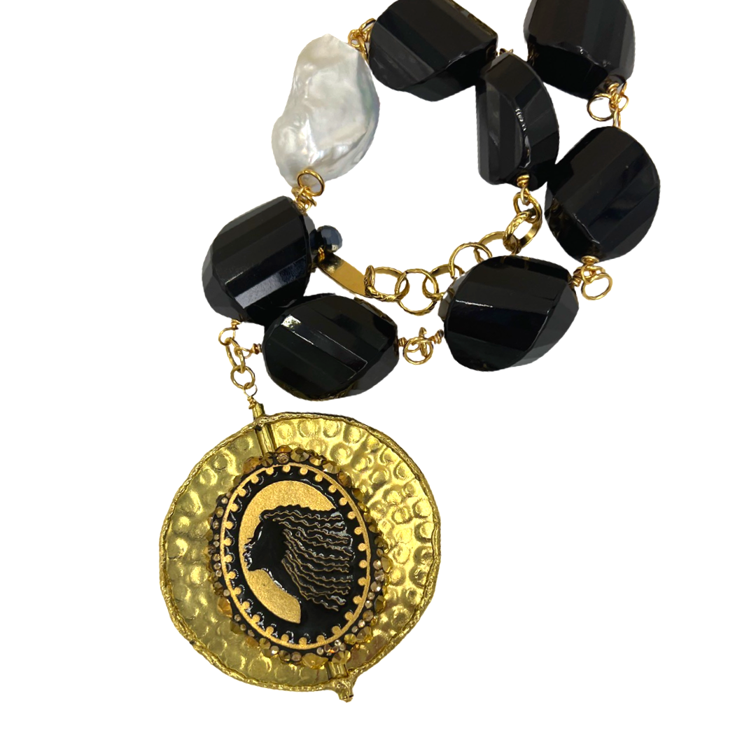 Cameo Real Girl Necklace OOAK Cerese D, Inc.   