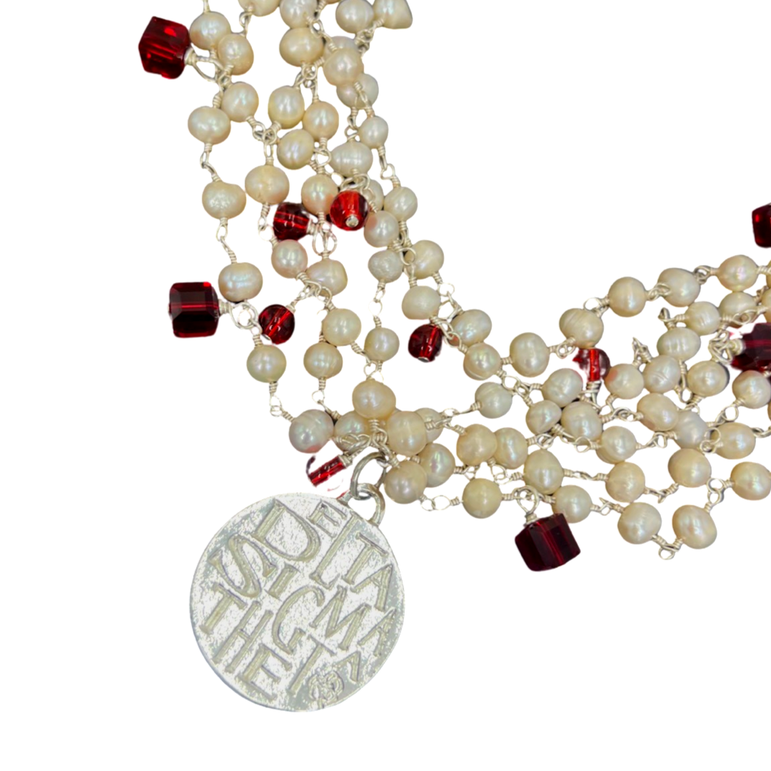 Delta Petite Pearls Necklace DELTA Necklaces Cerese D, Inc.   