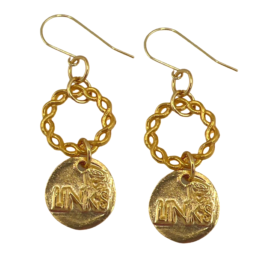 Links Gold Sand Earring LINKS Earrings Cerese D, Inc.   