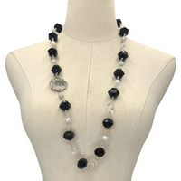 Links Black Cassidy Necklace LINKS Necklaces Cerese D, Inc. Silver Shield 