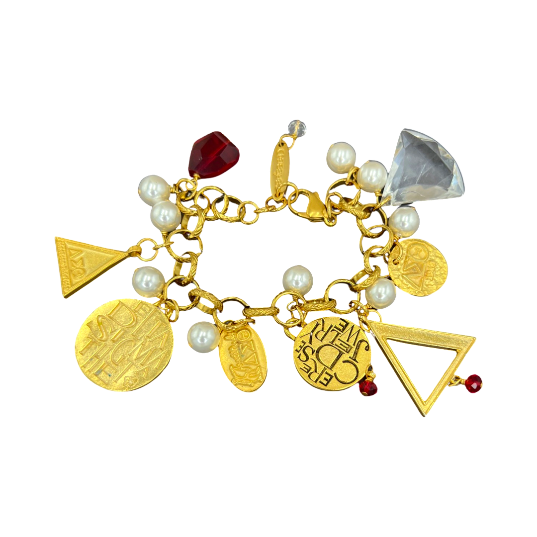 Delta Charmed Bracelet DELTA Bracelets Cerese D, Inc. Gold  