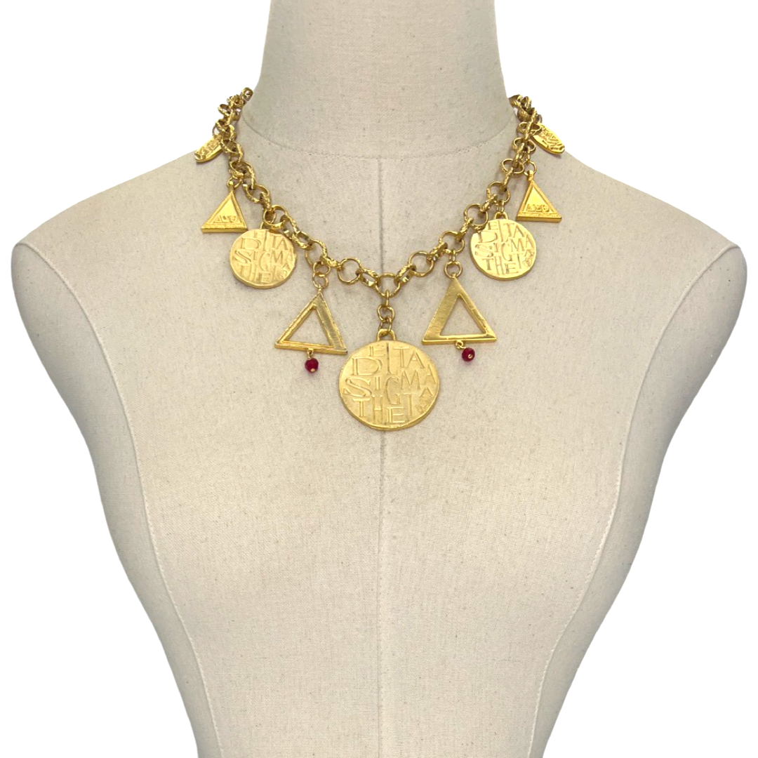 Delta Charmed Necklace DELTA Necklaces Cerese D Jewelry Gold  
