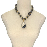 St. Claire Druzy Drop Necklace OOAK Cerese D, Inc.   