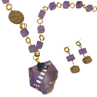 Purple Amethyst Unique Necklace OOAK Cerese D, Inc.   