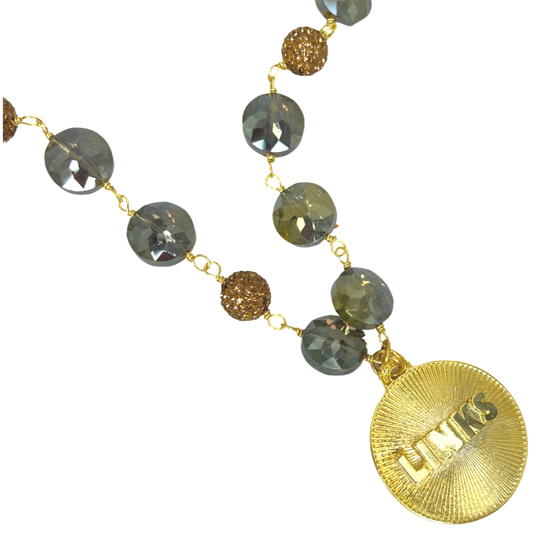 Links Flor Lite Necklace LINKS Necklaces Cerese D, Inc. Gold  