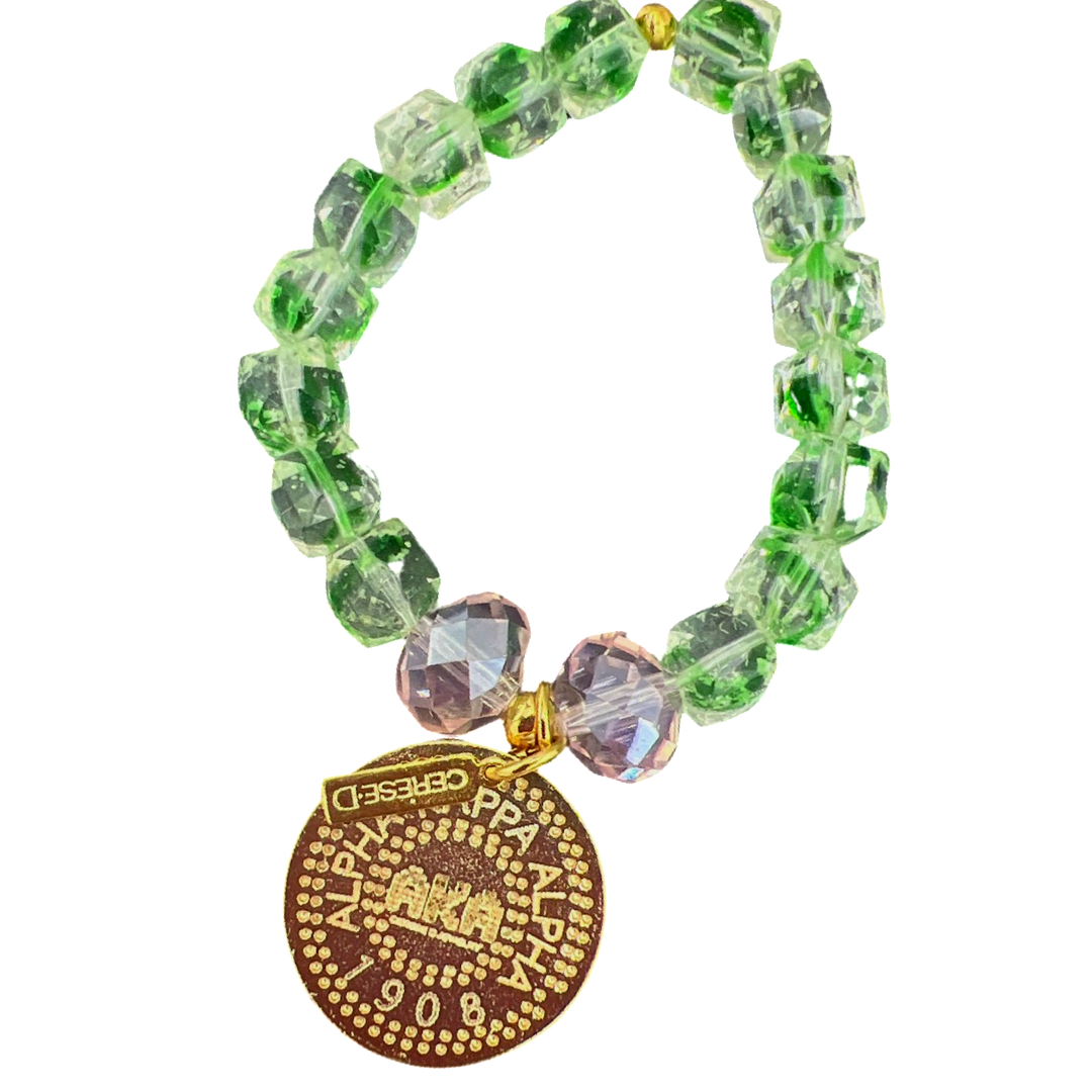 AKA Green Lighten Up Bracelet AKA Bracelets Cerese D, Inc. Gold  
