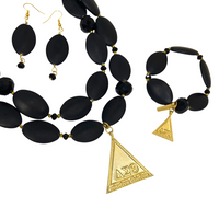 Delta Noir Party Rock Necklace DELTA Necklaces Cerese D, Inc. Gold  
