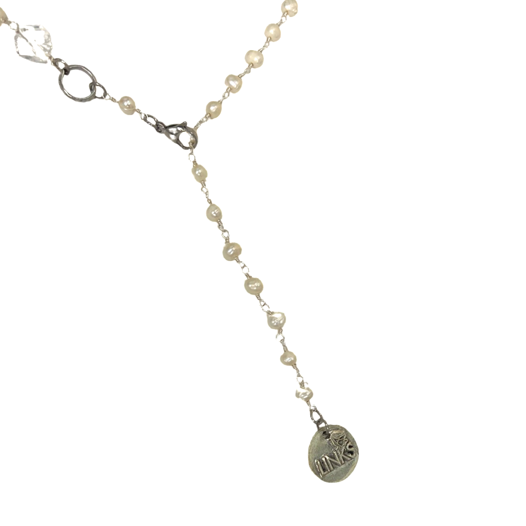 LINKS Madrid Pearl Necklace LINKS Necklaces Cerese D, Inc. Silver  