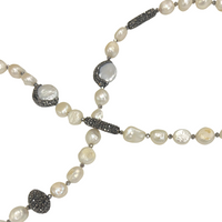 Courage Goals White Pearl Necklace OOAK Cerese D, Inc.   