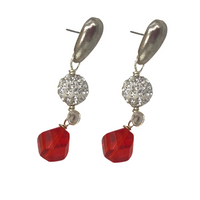 Red Light Billie Earring Earrings Cerese D, Inc. Silver  
