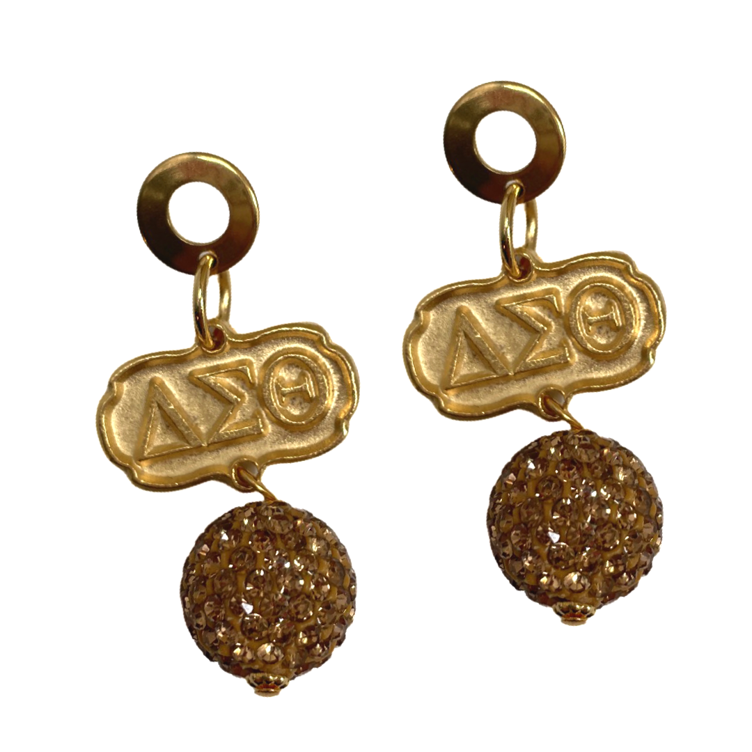 Delta Strong Earring Delta Earrings Cerese D, Inc. Gold  