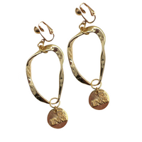 Clip-On For Orgs. Hoop Earrings Earrings Cerese D, Inc. Option E - LINKS Gold  