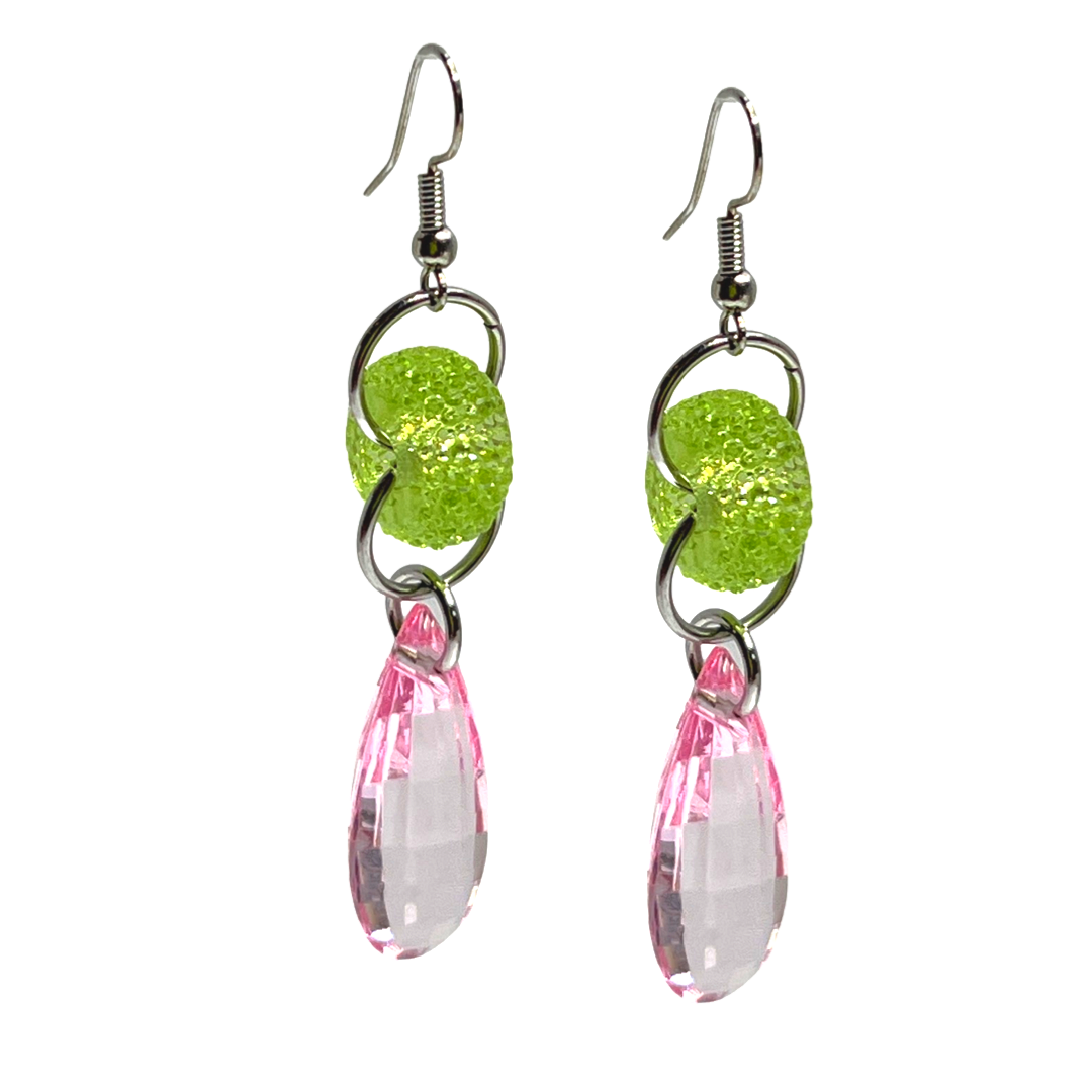 AKA Pink Drop Earring AKA Earrings Cerese D Jewelry Silver  