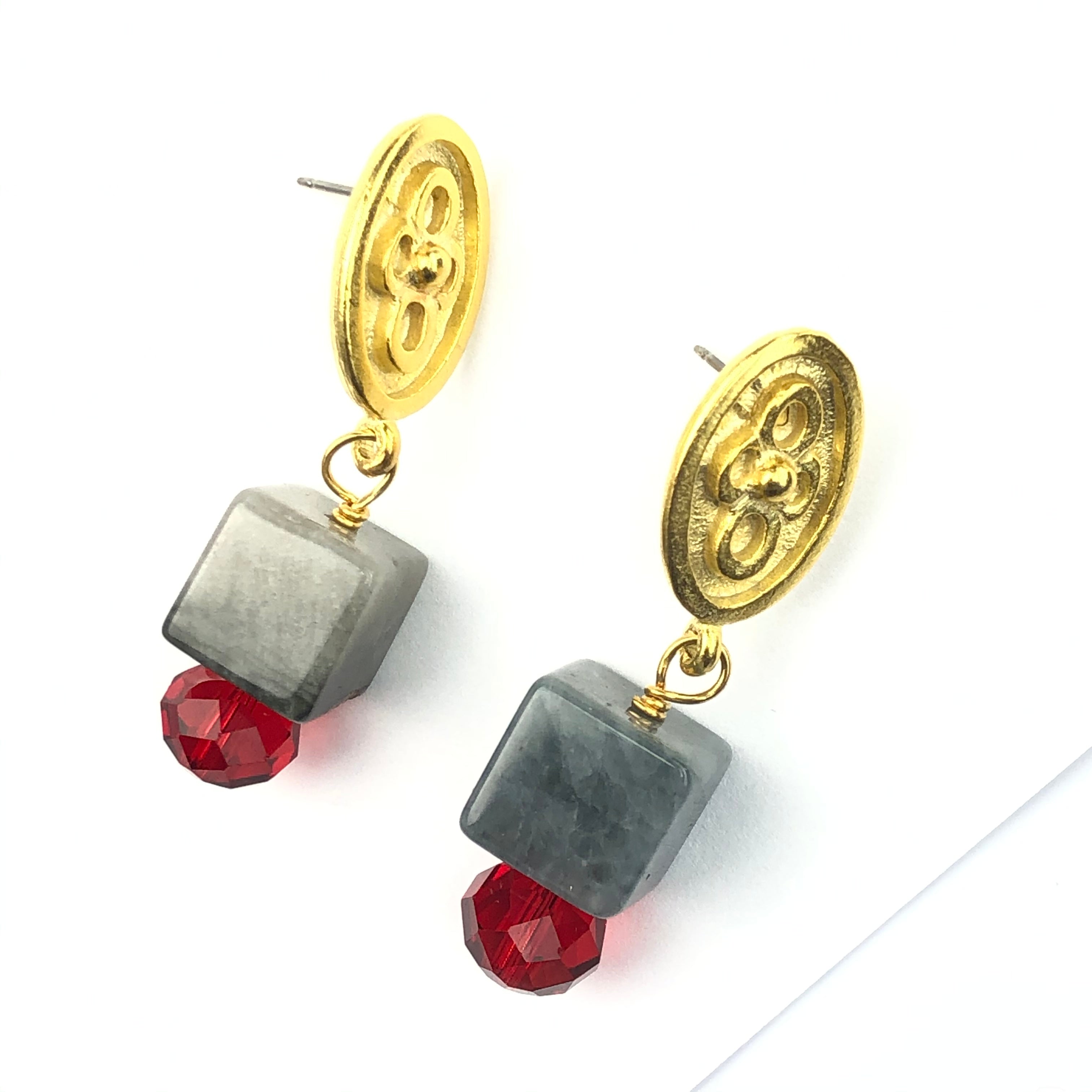 Snowy Walk Earrings Earrings Cerese D, Inc. Gold  