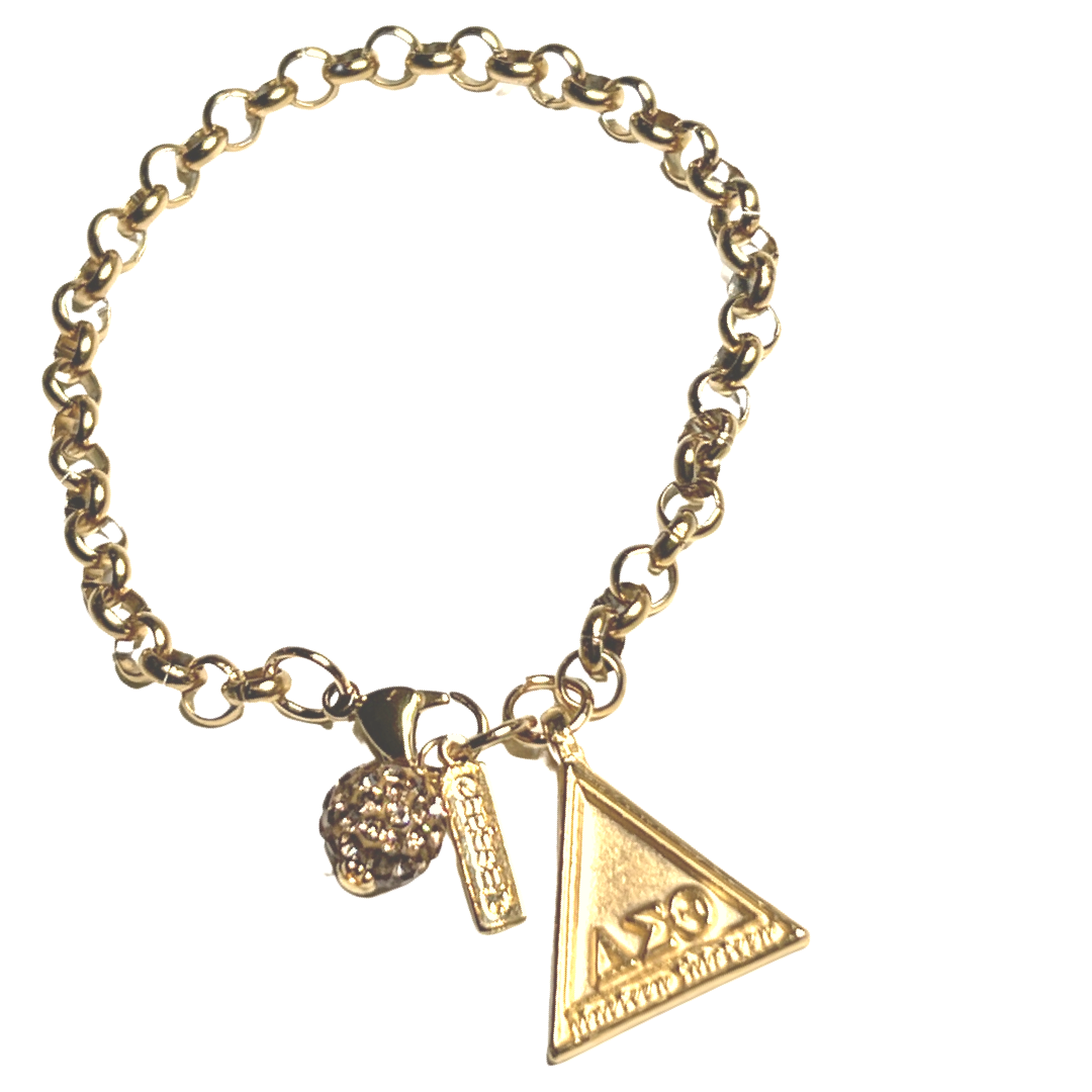 Delta Classic 3 Way Gold Bracelet DELTA Bracelets Cerese D, Inc. Pyramid  