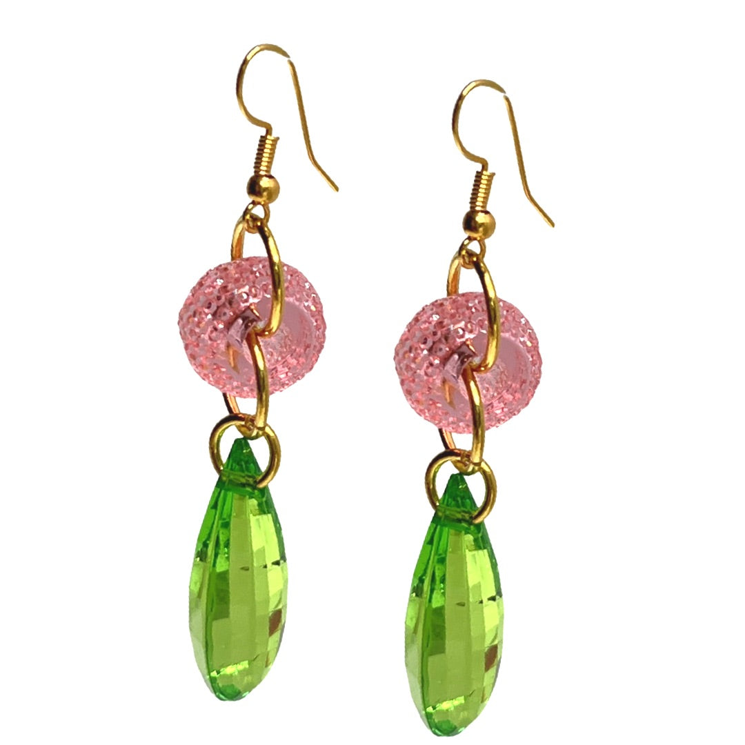 AKA Green Drop Earring AKA Earrings Cerese D Jewelry Gold  