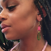 AKA Green Drop Earring AKA Earrings Cerese D Jewelry   