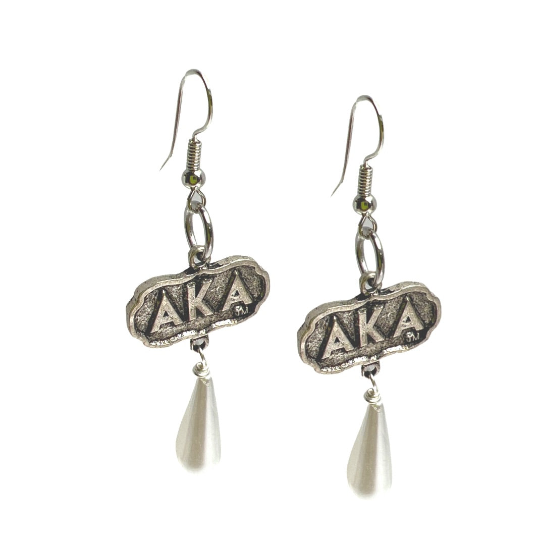 AKA Pearl Strong Earring AKA Earrings Cerese D, Inc. Silver  