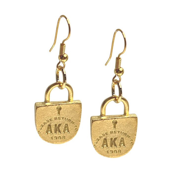 AKA Lock 1908 Earring AKA Earrings Cerese D, Inc. Gold Pierced 
