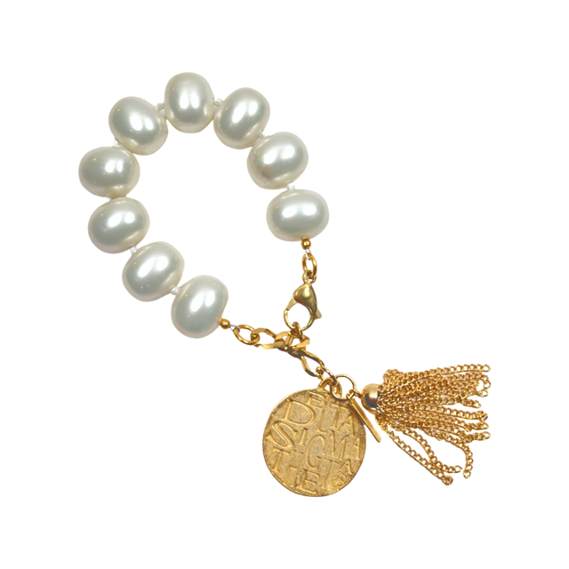 Delta Classic Pearl Bracelet DELTA Bracelets Cerese D Jewelry Gold Funky 