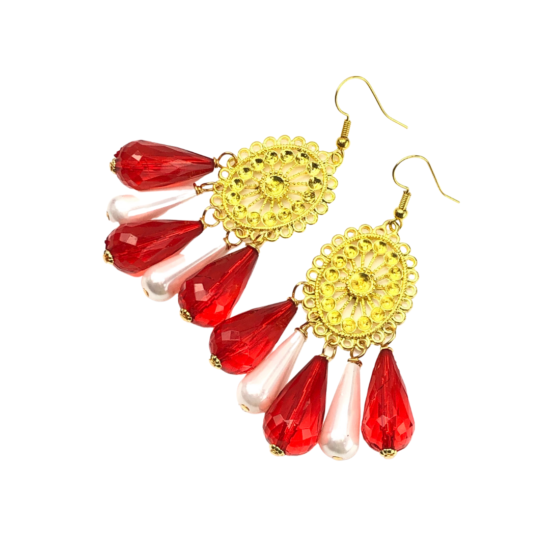 Delta Gold Chandelier Earrings Delta Earrings Cerese D, Inc.   