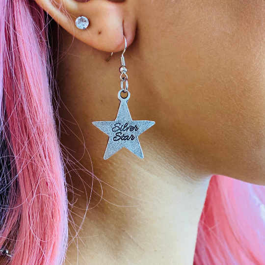 AKA Silver Star Earring AKA Earrings Cerese D, Inc.   