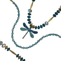 Blue Faceted Jade Crystal and Agate Necklaces Closet Sale Cerese D Jewelry   