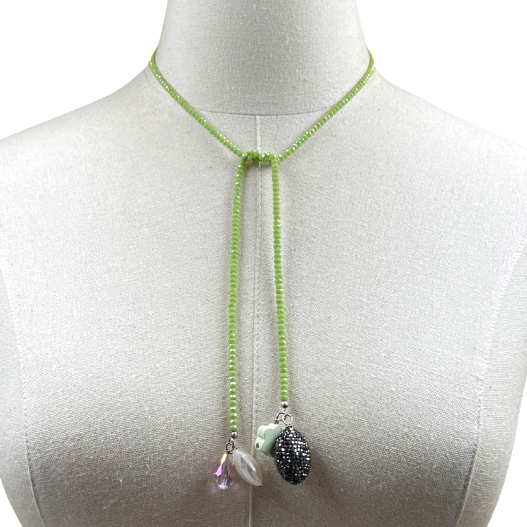 Lime Linda Crush Necklace Necklace Cerese D, Inc.   