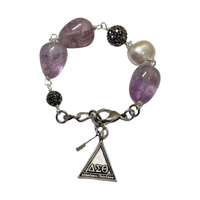 Delta Purple Chuckle Bracelet DELTA Bracelets Cerese D, Inc. Silver  