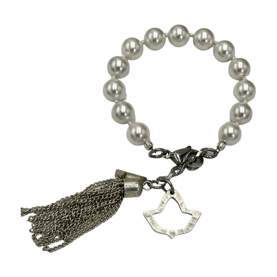 AKA Classic Pearl 10 Bracelet AKA Bracelets Cerese D Jewelry Silver Open Ivy 