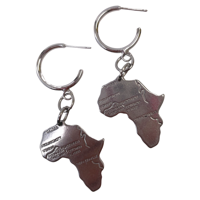 African Flame Earrings Earrings Cerese D Jewelry Silver  