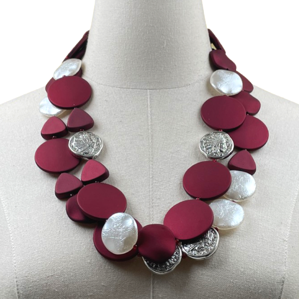 Delta Pyramid Brush Necklace DELTA Necklaces Cerese D, Inc.   