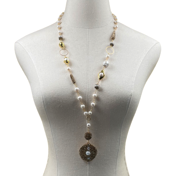 Cressida Pearl Necklace OOAK Cerese D Jewelry   